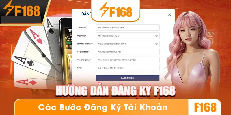Các bước cần thực hiện để đăng ký tài khoản F168
